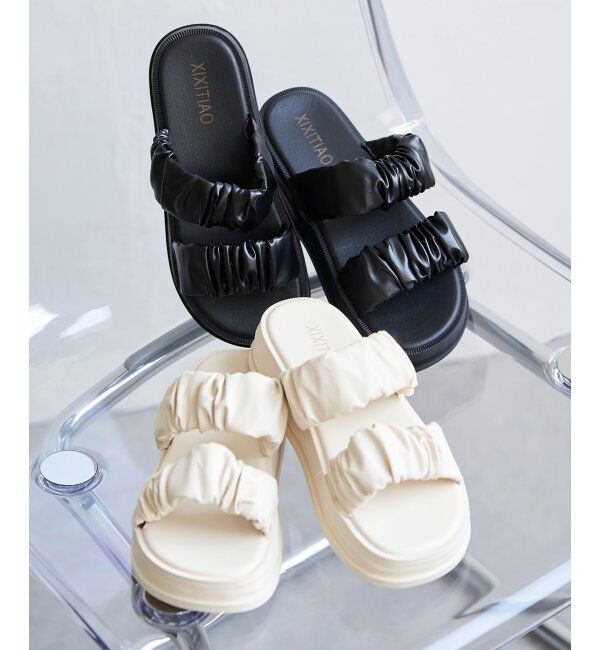 VENCE share style「ギャザーバンドサンダル」|その他|