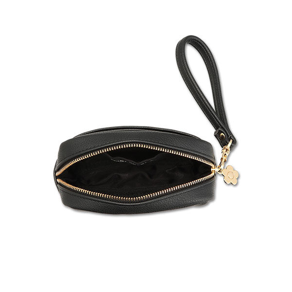 MARY QUANT「エナメルアイコンデイジーパッチ ミニマルポーチ」|ポーチ|