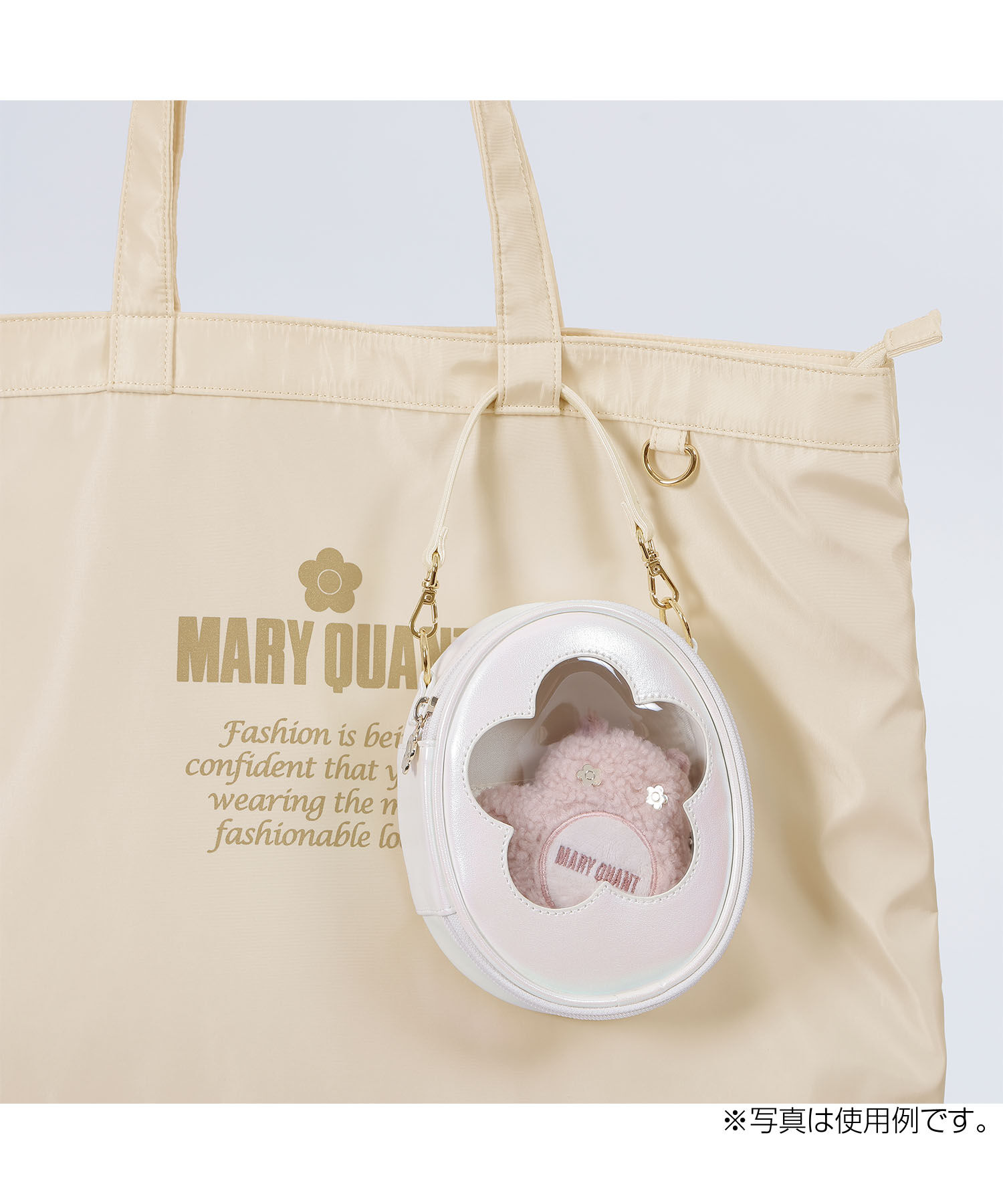 MARY QUANT「ゴールドロゴプリント舟型 トート」|トートバッグ|