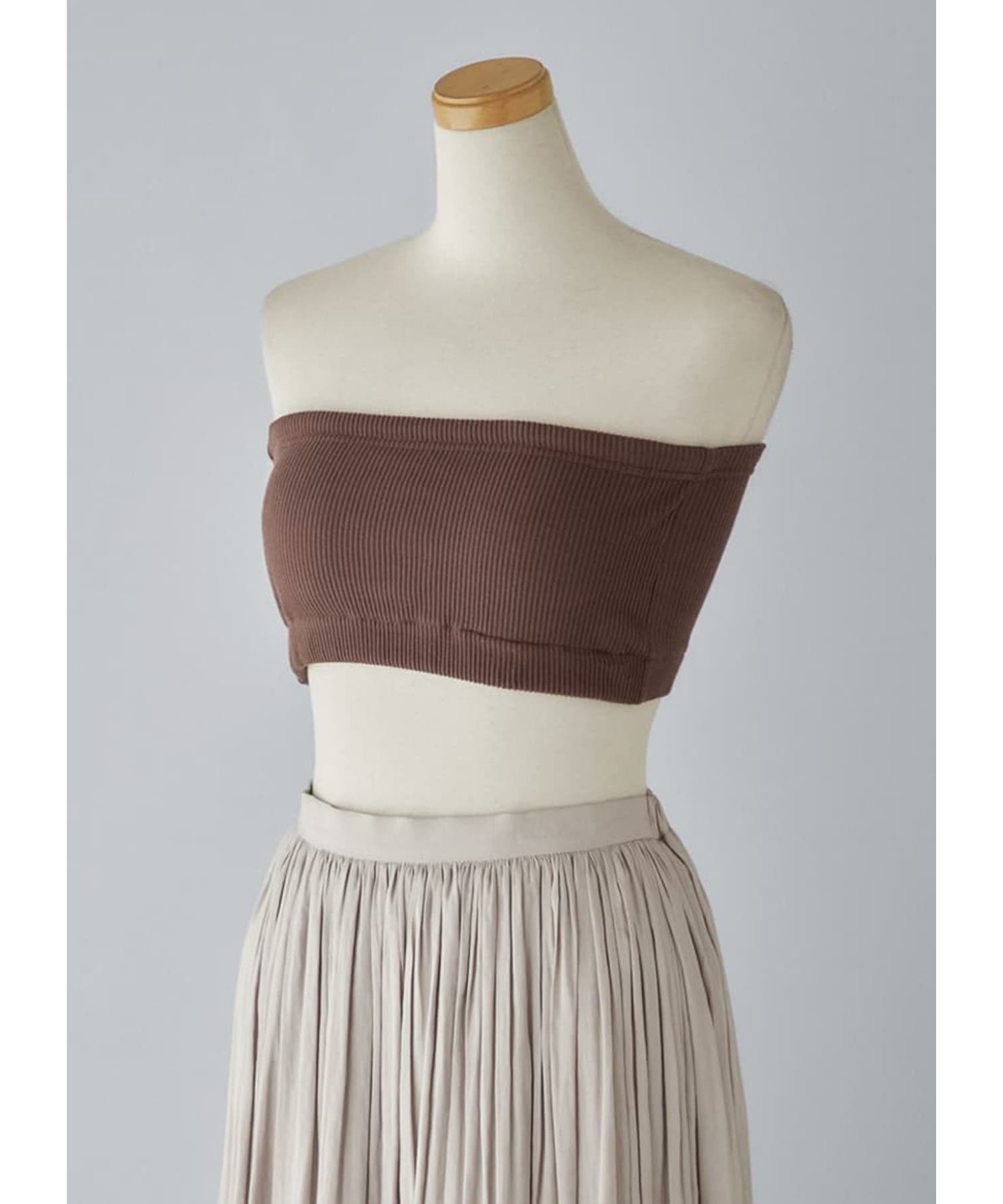 STYLE DELI「ホールドリブチューブトップ」|インナー|ブラウン