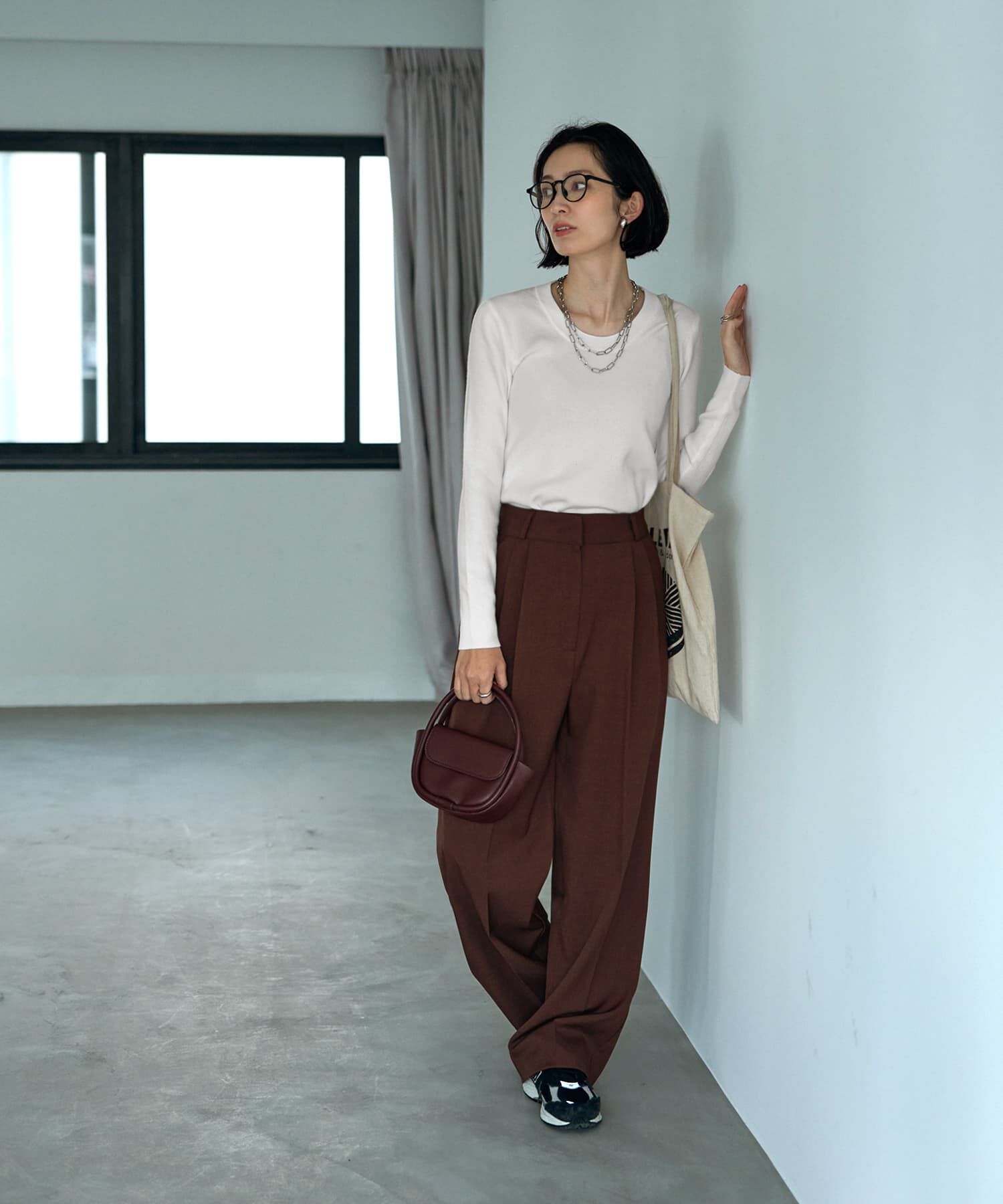 STYLE DELI「心地良いUネックインナーニットトップス」|Tシャツ・カットソー|