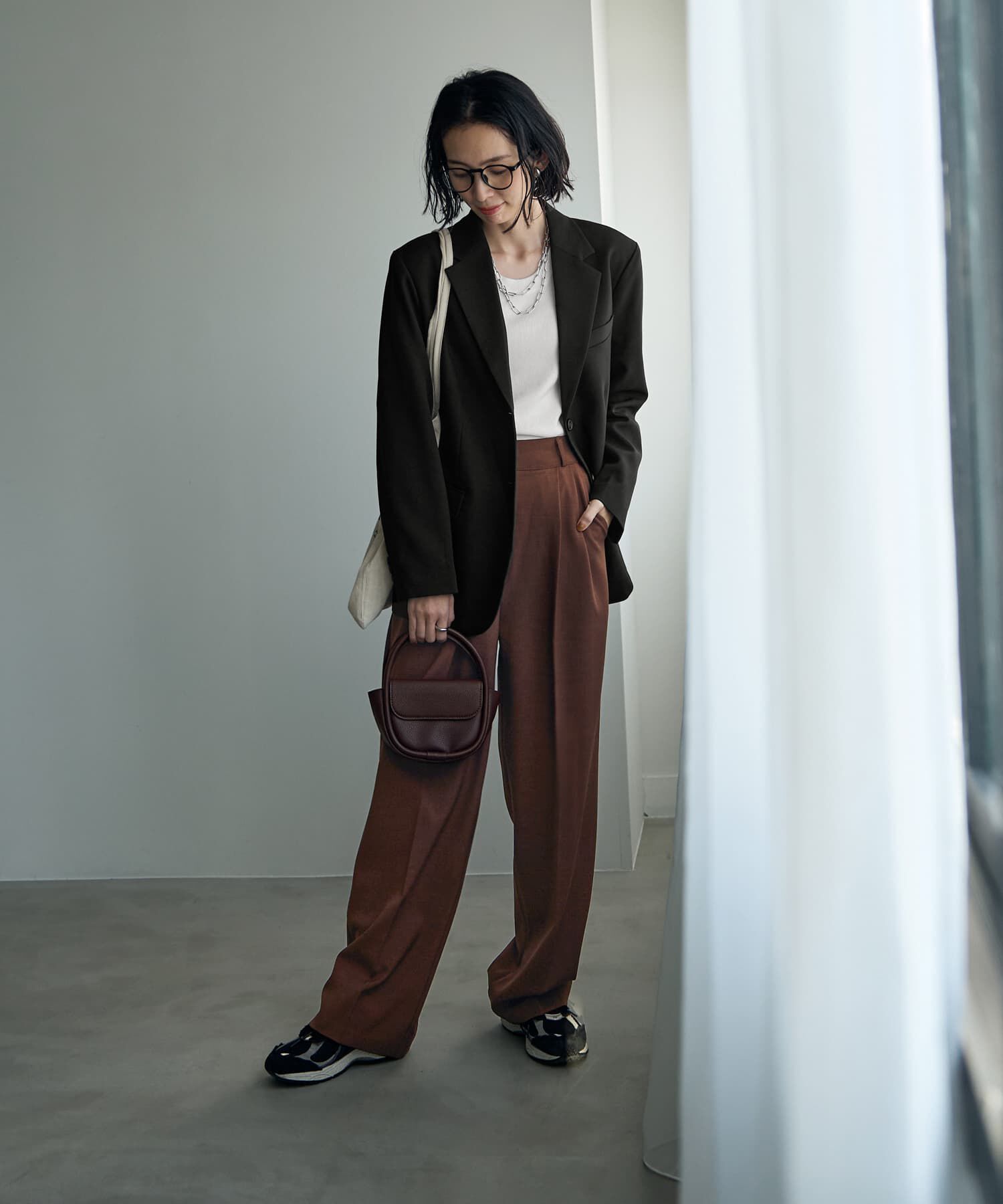 STYLE DELI「心地良いUネックインナーニットトップス」|Tシャツ・カットソー|