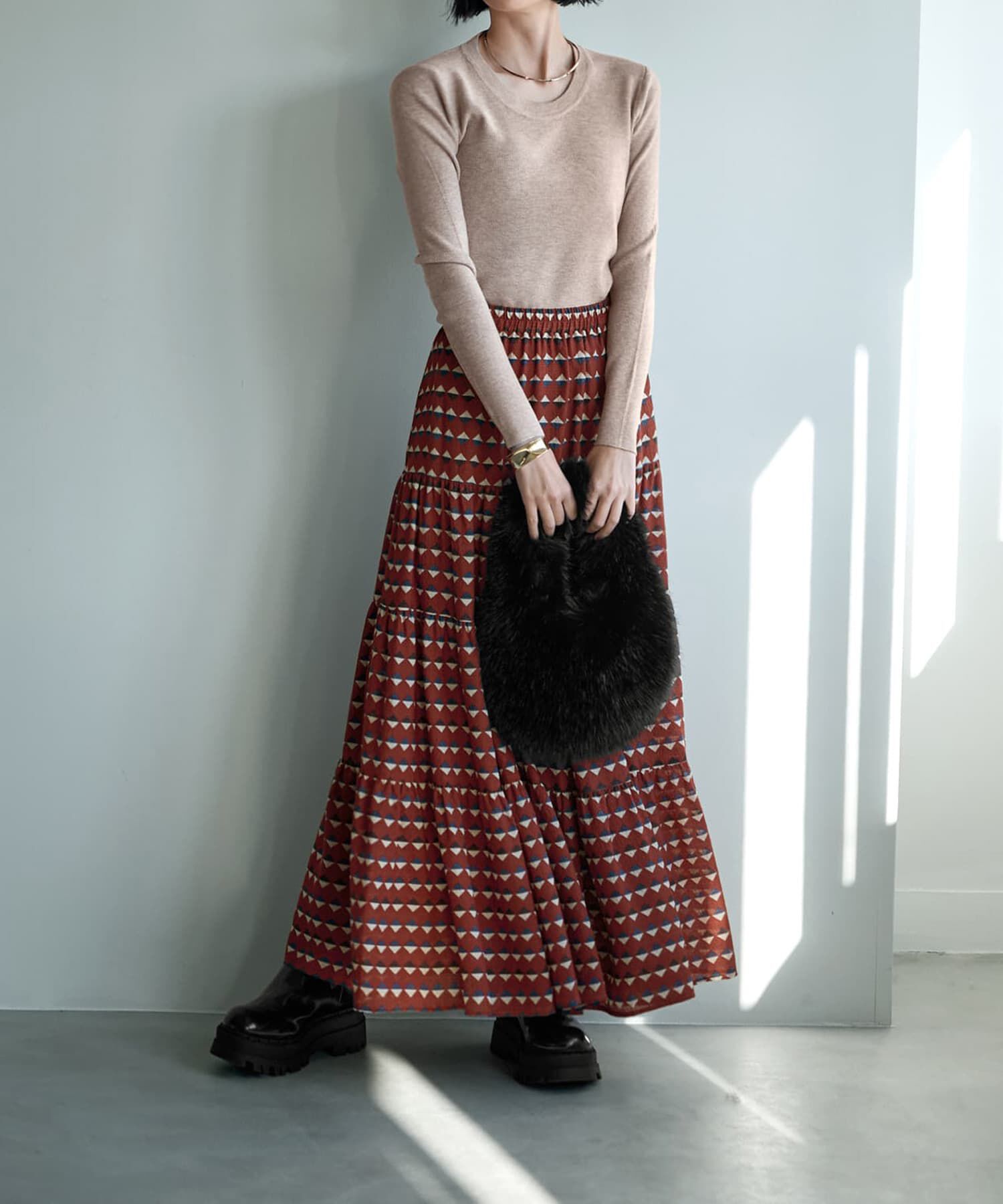 STYLE DELI「心地良いUネックインナーニットトップス」|Tシャツ・カットソー|