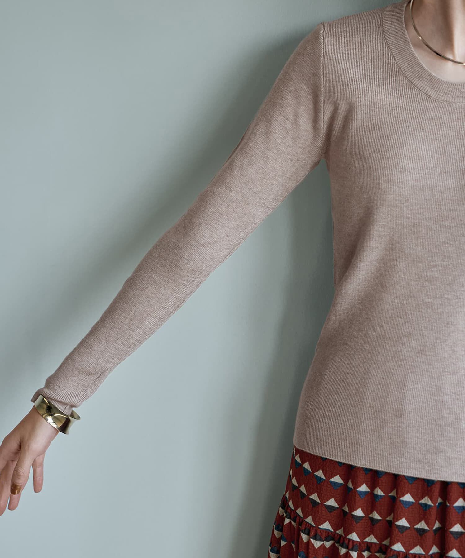 STYLE DELI「心地良いUネックインナーニットトップス」|Tシャツ・カットソー|