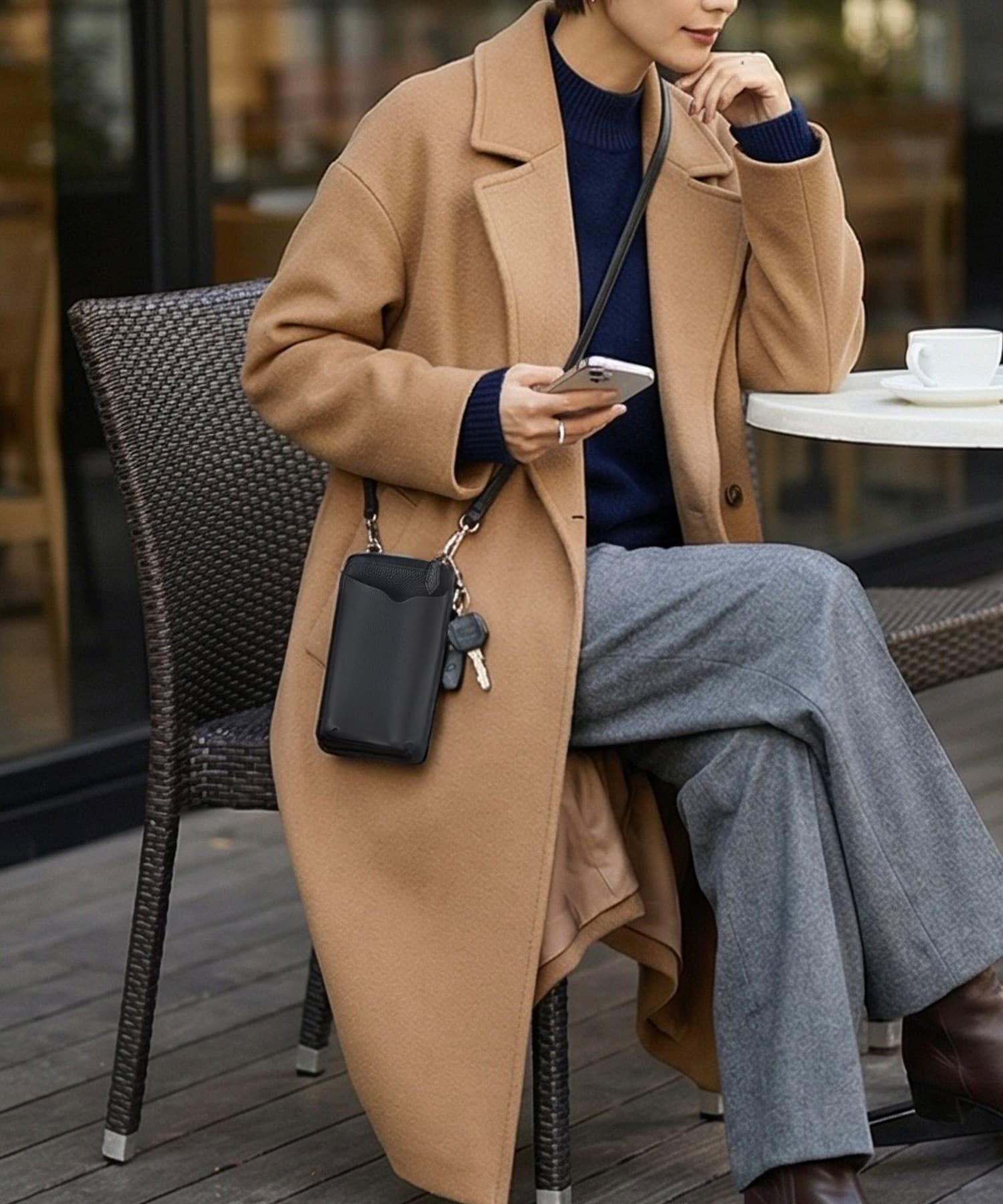 STYLE DELI「【DELI by】リアルレザースマートウォレットショルダー」|財布|