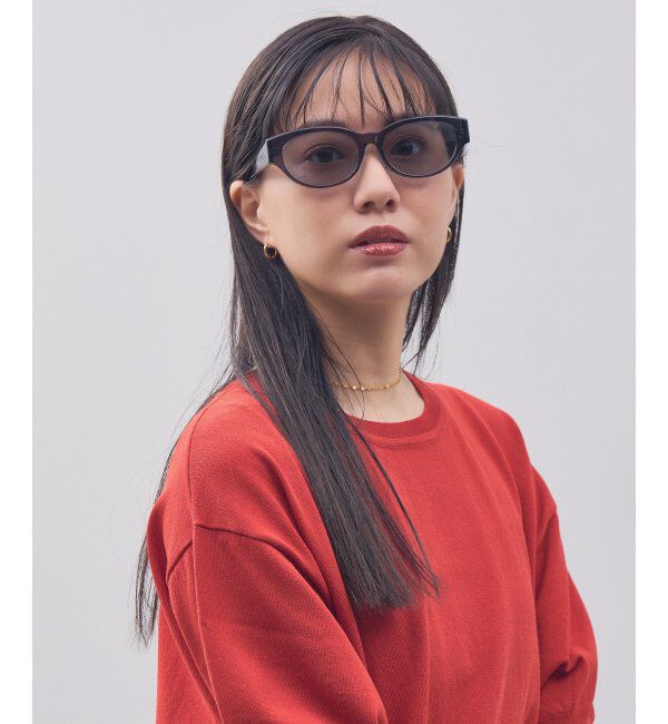  「Zoff｜STUDIO SEVEN｜オーバル型 サングラス 横長｜カラーレンズ｜紫外線防止 UVカット」|サングラス|