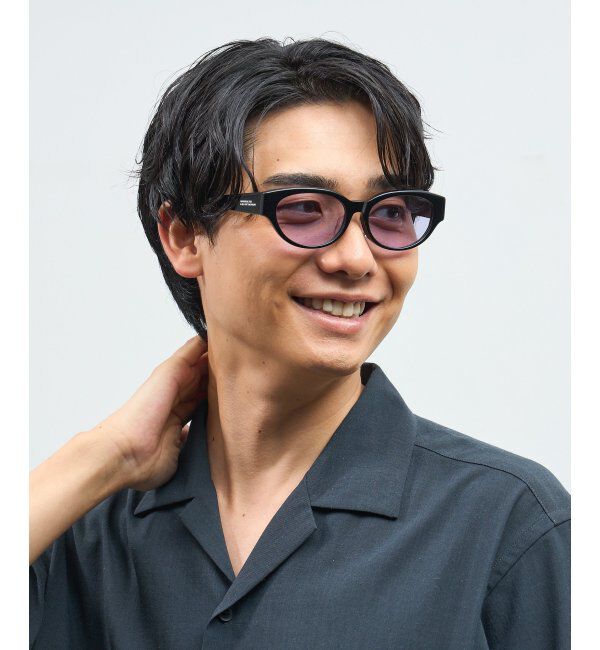  「Zoff｜STUDIO SEVEN｜オーバル型 サングラス 横長｜カラーレンズ｜紫外線防止 UVカット」|サングラス|