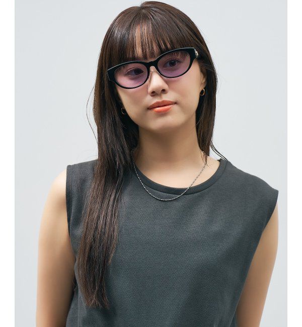  「Zoff｜STUDIO SEVEN｜オーバル型 サングラス 横長｜カラーレンズ｜紫外線防止 UVカット」|サングラス|