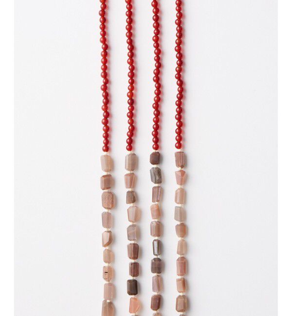 Jouete「[ジェム] ネックレス ムーンストーン&times;レッドアベンチュリン」|ネックレス|