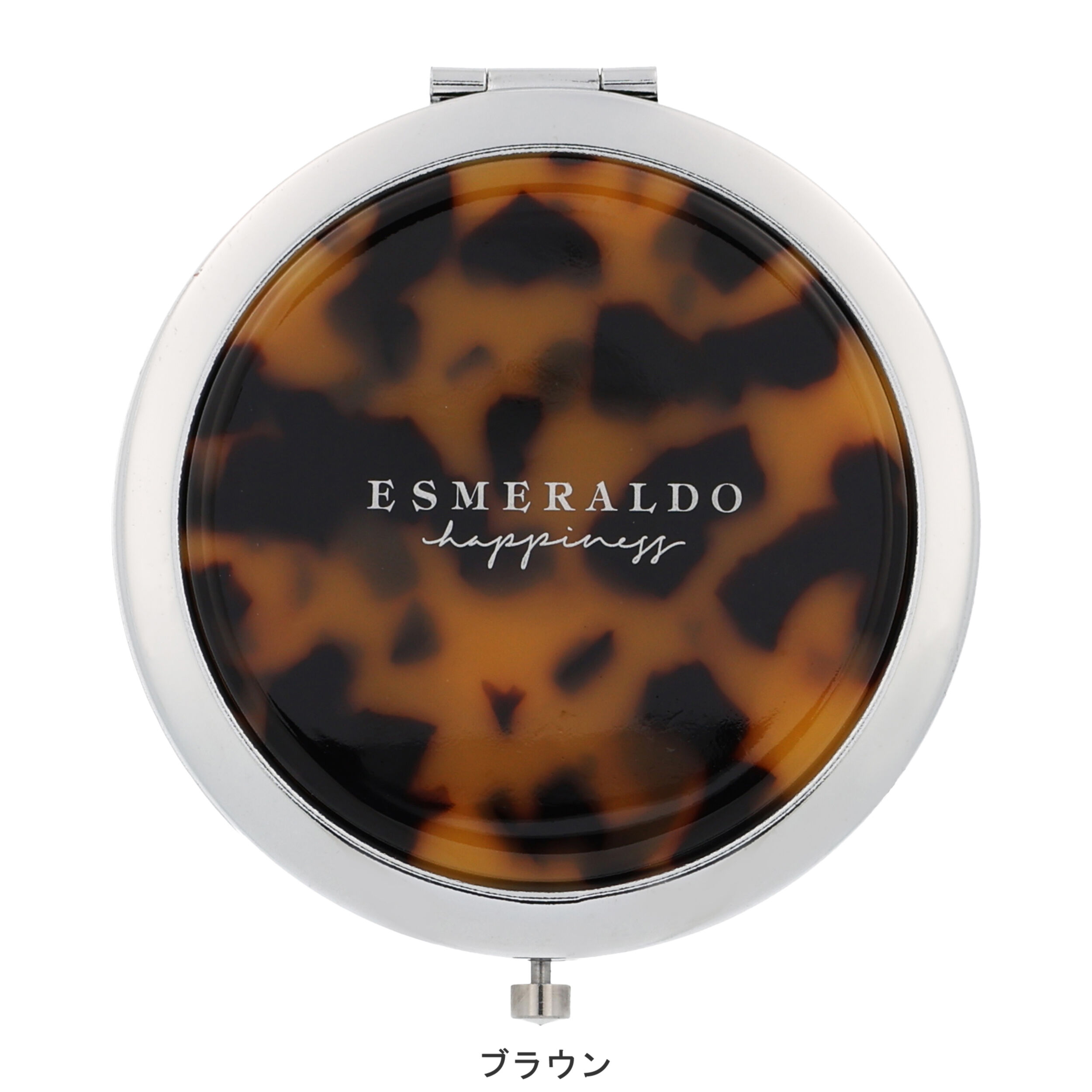  「ESMERALDO happiness エスメラルド・ハピネス コンパクトミラー」|ミラー|ブラウン