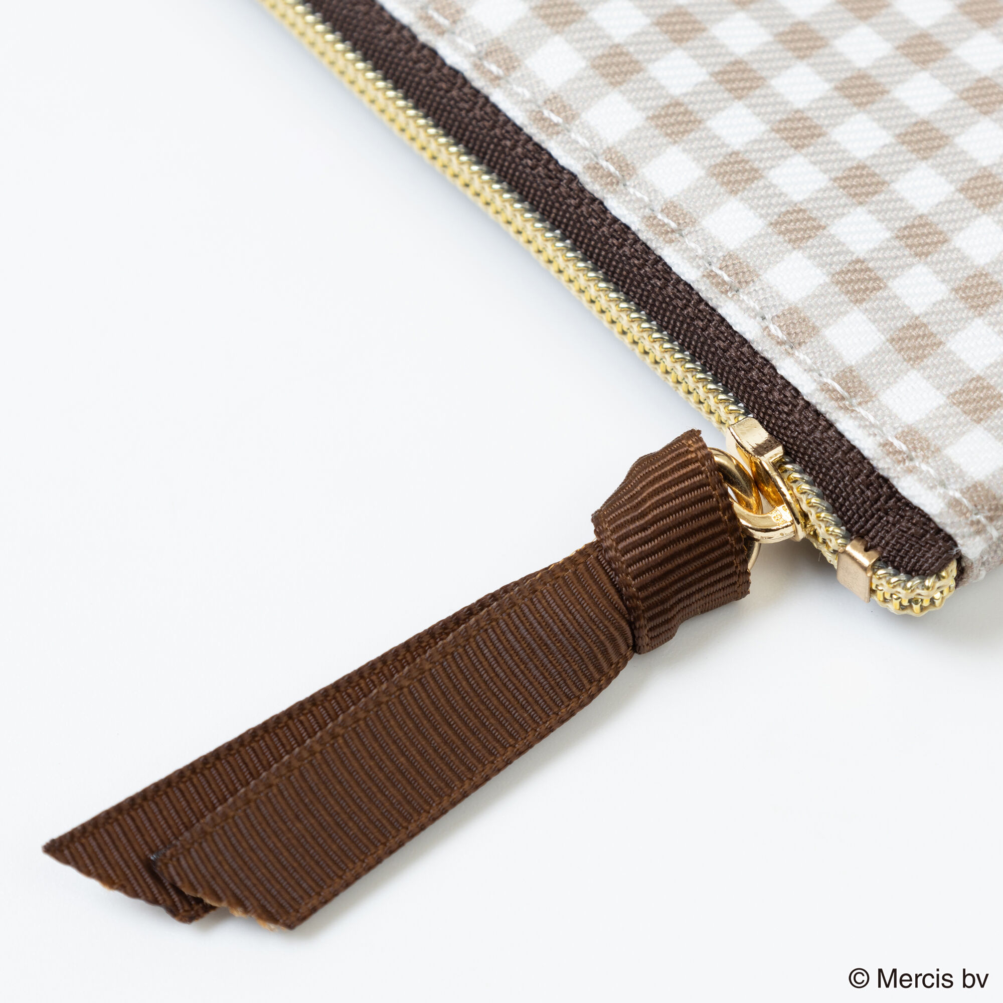  「BRUNA  CHECKERED ミニフラットポーチ」|ポーチ|