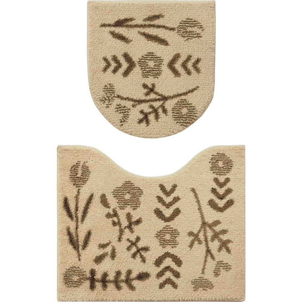 BACKYARD FAMILY「トイレ マット カバー セット 通販 SOPO トイレ2点セット 2点セット 蓋カバー フタカバー」|トイレタリー・ランドリーグッズ|ブラウン1