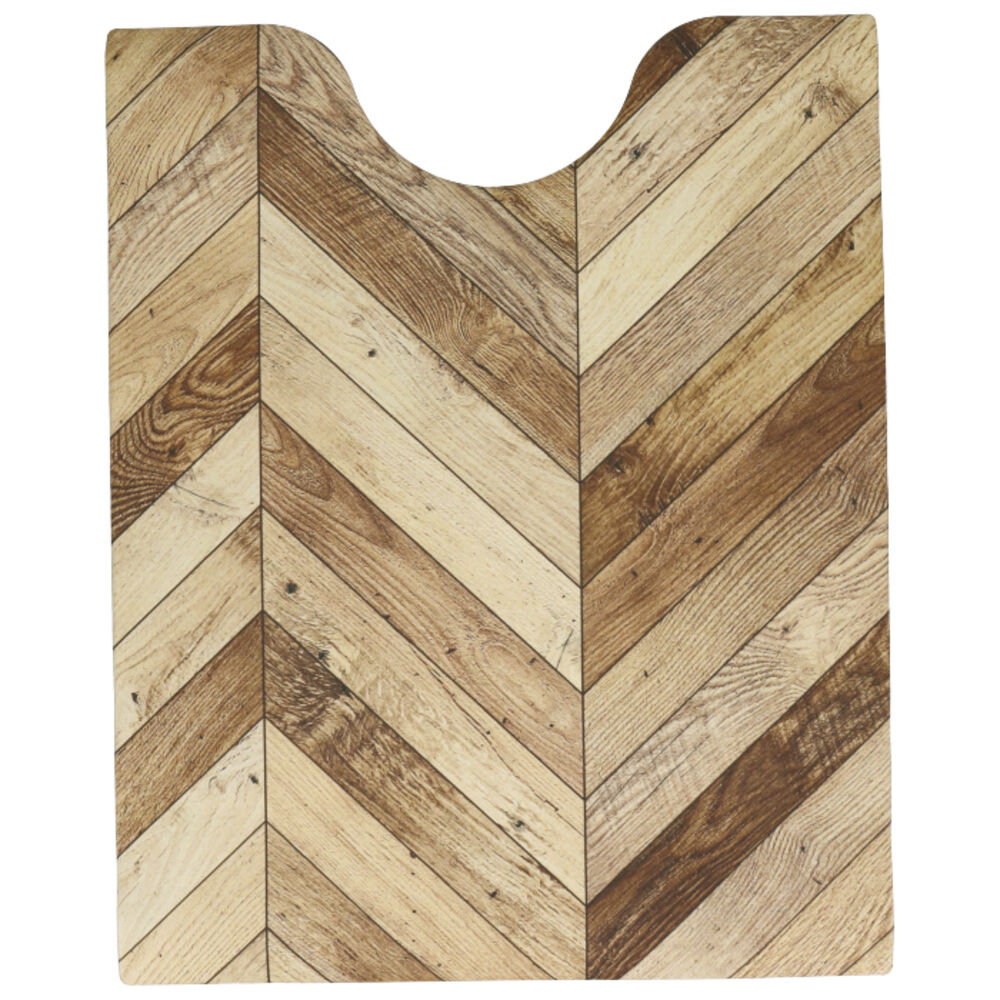 BACKYARD FAMILY「トイレマット おしゃれ 拭ける 通販 75cm 60cm pvcマット 75センチ 60センチ 約」|トイレタリー・ランドリーグッズ|ブラウン1