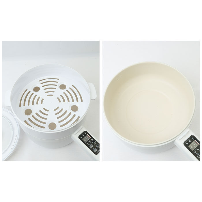 BACKYARD FAMILY「CHEF シェフ 電気 片手鍋 通販 なべ 鍋 電気片手鍋 コンセント 万能鍋 万能なべ 1台4役」|食器・キッチングッズ|