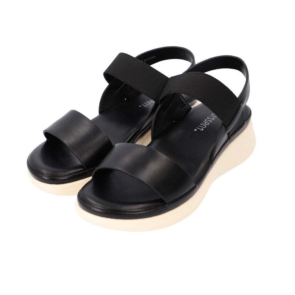 BACKYARD FAMILY「クロワッサン サンダル CROISSANT CR4603 通販 厚底 レディース ウェッジソール」|サンダル|ブラック1