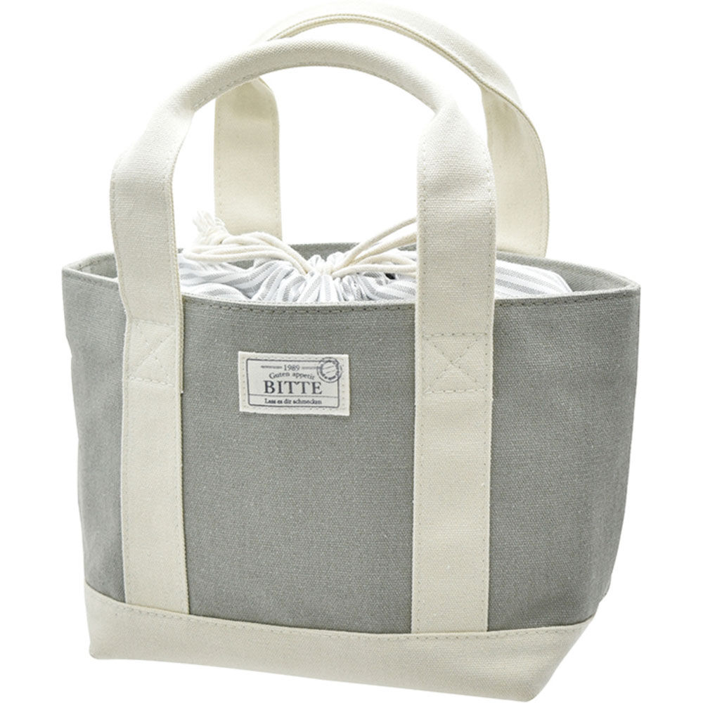 BACKYARD FAMILY「ランチバッグ キャンバス 巾着 通販 ランチバック 巾着バッグ 巾着バック 巾着袋 巾着型」|食器・キッチングッズ|グレー1