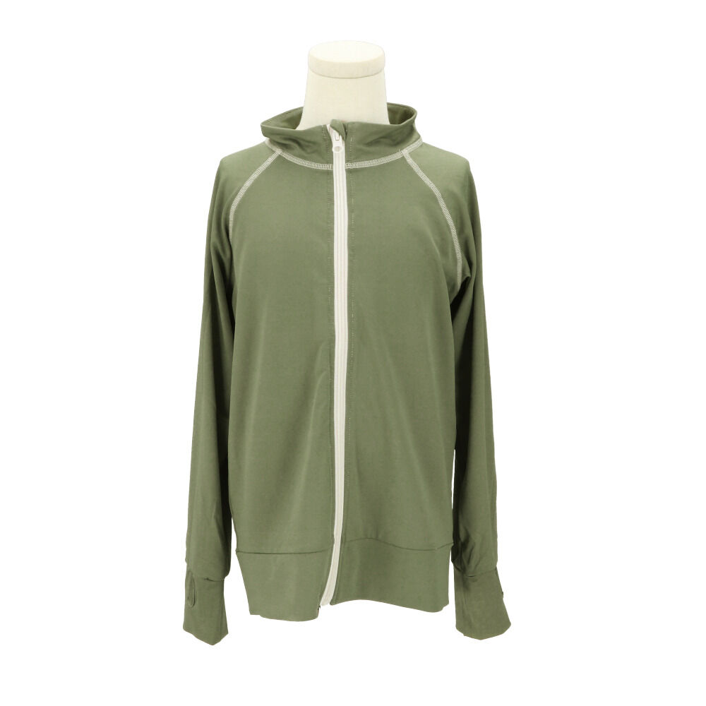 BACKYARD FAMILY「ラッシュガード キッズ 長袖 通販 無地 シンプル パーカー 夏 ジップアップ 110-120cm」|スポーツ|ホワイト6