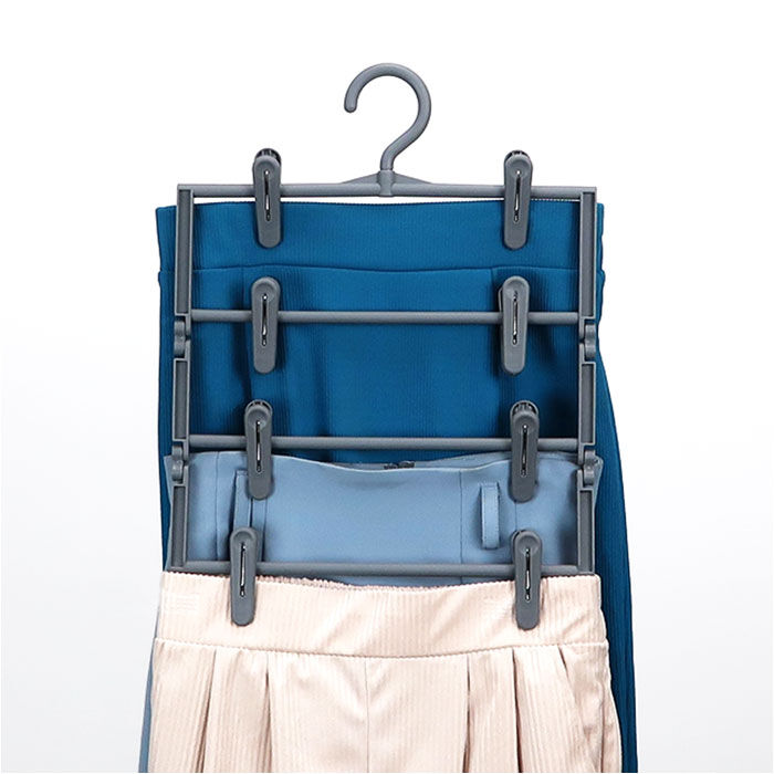 BACKYARD FAMILY「スカートハンガー 通販 クリップハンガー 4段 ズボンハンガー スラックスハンガー 衣類収納」|その他|