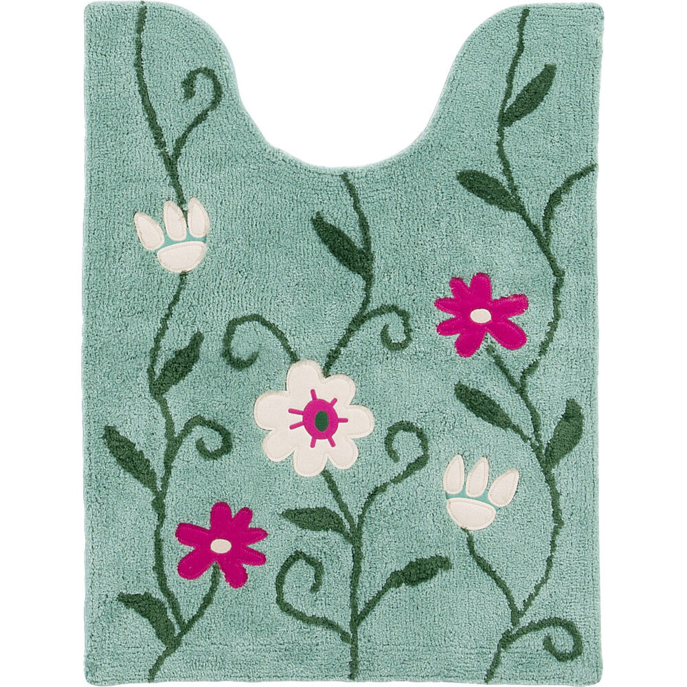 BACKYARD FAMILY「シビラ トイレマット Sybilla 通販 トイレ マット のみ ロングトイレマット」|トイレタリー・ランドリーグッズ|ブルー1