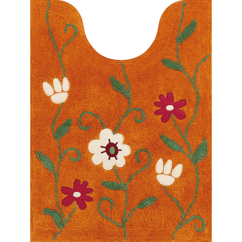 BACKYARD FAMILY「シビラ トイレマット Sybilla 通販 トイレ マット のみ ロングトイレマット」|トイレタリー・ランドリーグッズ|オレンジ1