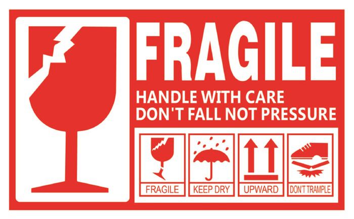 BACKYARD FAMILY「割れ物注意 シール 通販 ステッカー ワレモノシール われもの注意 creve FRAGILE」|その他|