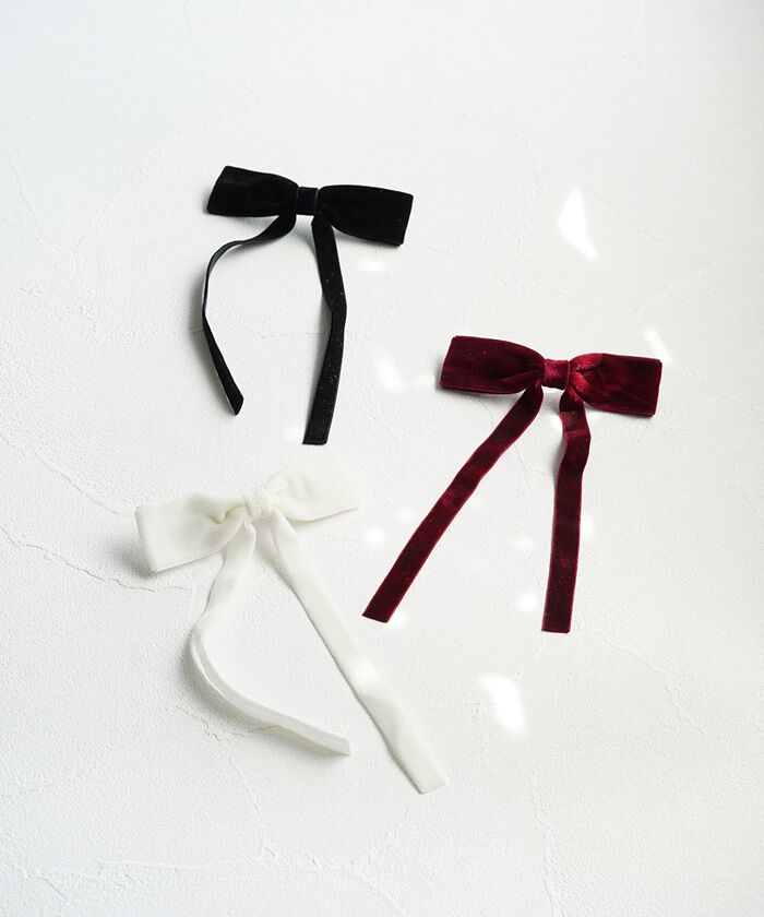 BACKYARD FAMILY「Rora バレッタ キッズ 通販 マールン ベルベット 髪飾り 髪どめ 髪留め リボン 大きめ」|その他|