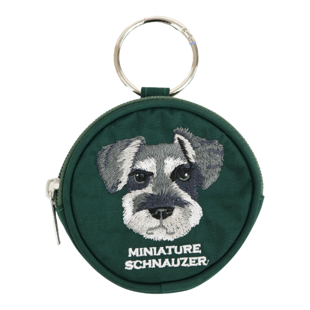 BACKYARD FAMILY「ポーチ 小さめ かわいい 通販 アニマル刺繍丸ポーチ 小物入れ 財布 代わり コインケース」|ポーチ|グリーン2