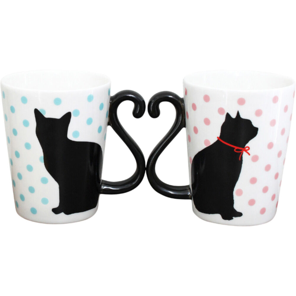 BACKYARD FAMILY「マグカップ ペア 通販 ペアマグカップ マグ カップ 猫 黒猫 ネコ コップ 300ml」|グラス・マグカップ|ホワイト4