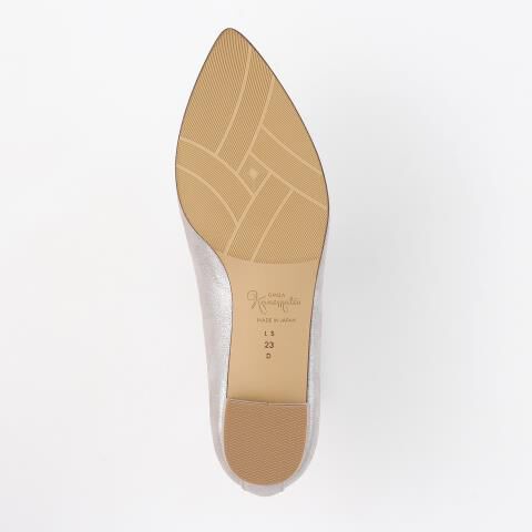 銀座かねまつ「LSDW2158METPLT　【防水】【本革】アクアベルポインテッドバレエパンプス【人気】」|パンプス|