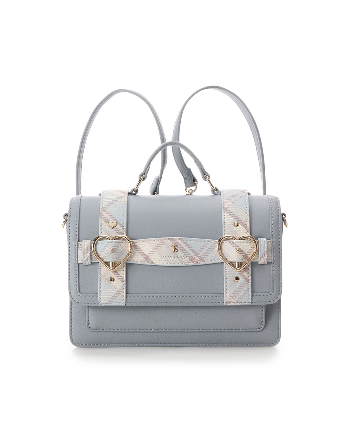 Samantha Vega「チェックハートベルトサッチェルショルダーバッグ」|ショルダー・メッセンジャー|