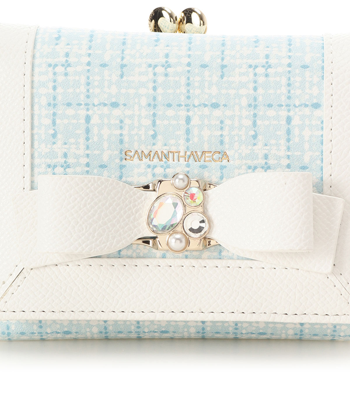 Samantha Vega「ツイードプリントジュエルリボン折財布」|財布|