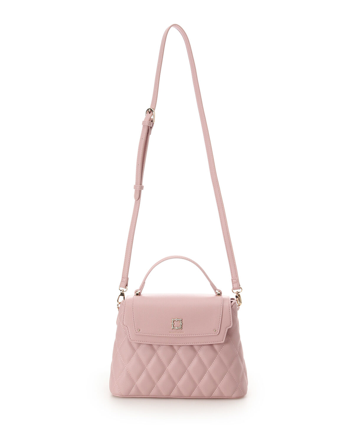 Samantha Vega「スクエアビジューキルトフラップハンドバッグ」|ハンドバッグ|