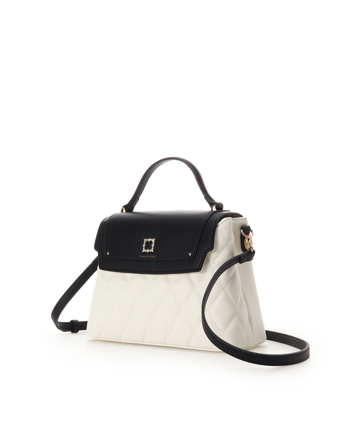 Samantha Vega「スクエアビジューキルトフラップハンドバッグ」|ハンドバッグ|