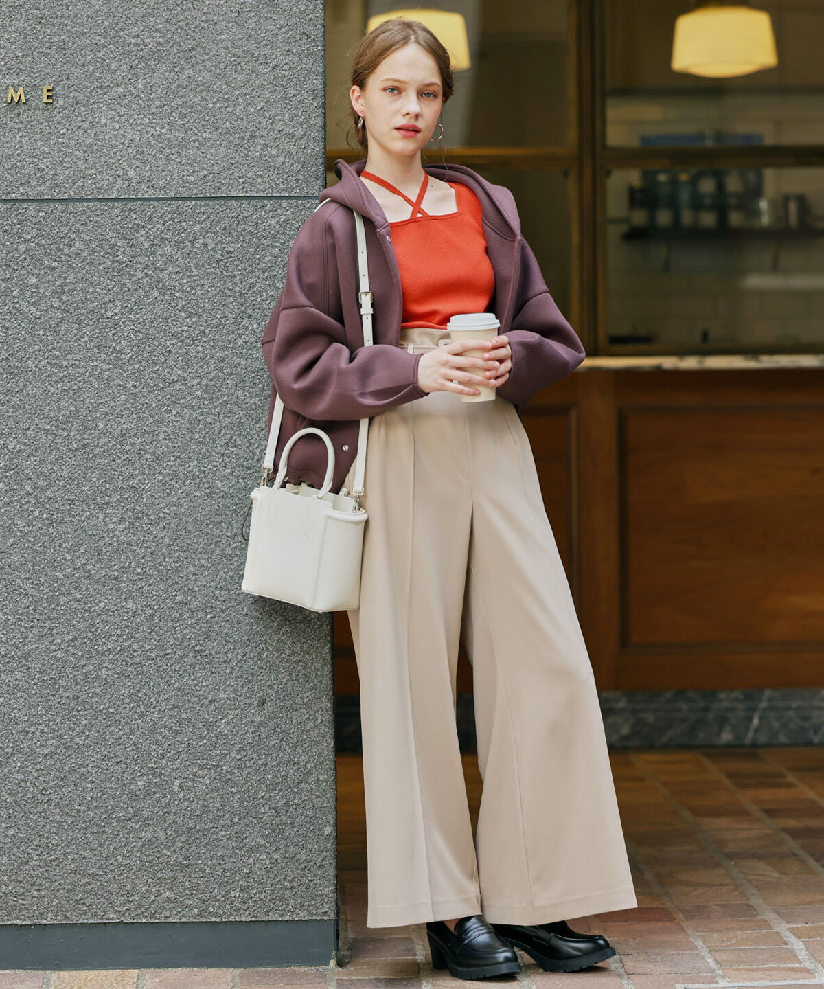 アンドクチュール「スクエアネックホルターリボンプルオーバー」|ニット・セーター|