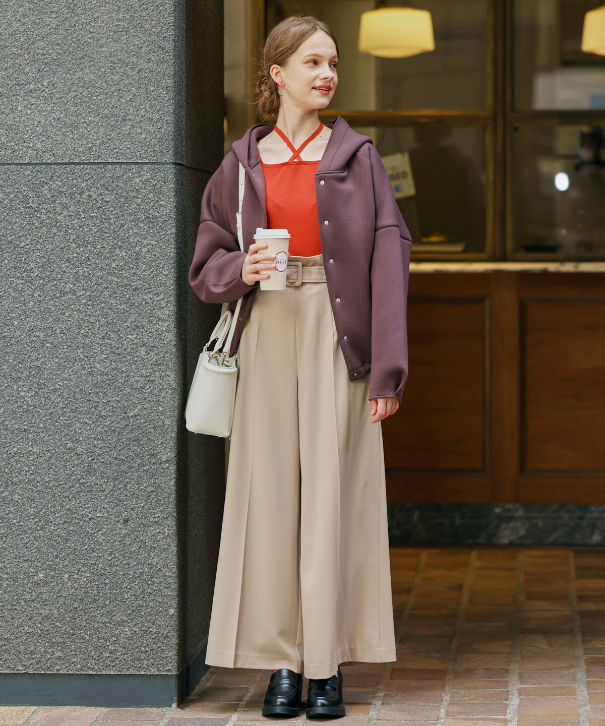 アンドクチュール「スクエアネックホルターリボンプルオーバー」|ニット・セーター|