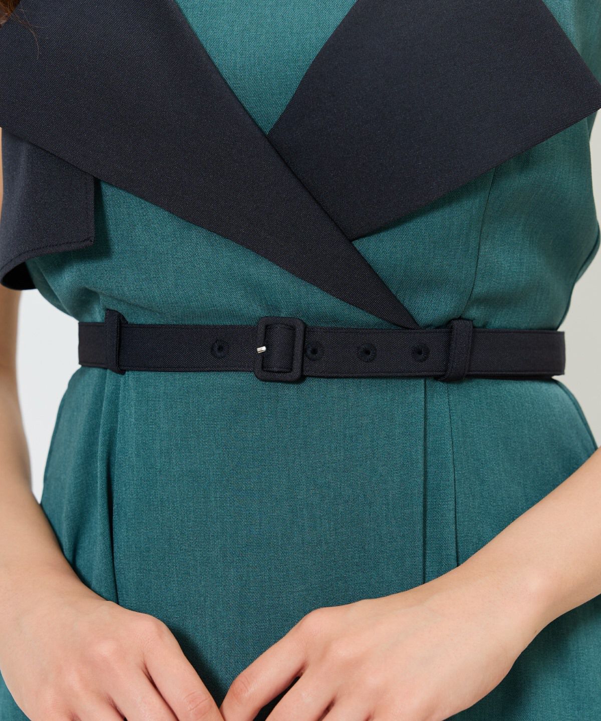 アンドクチュール「バイカラーデザインジャンスカ」|ジャンパースカート|