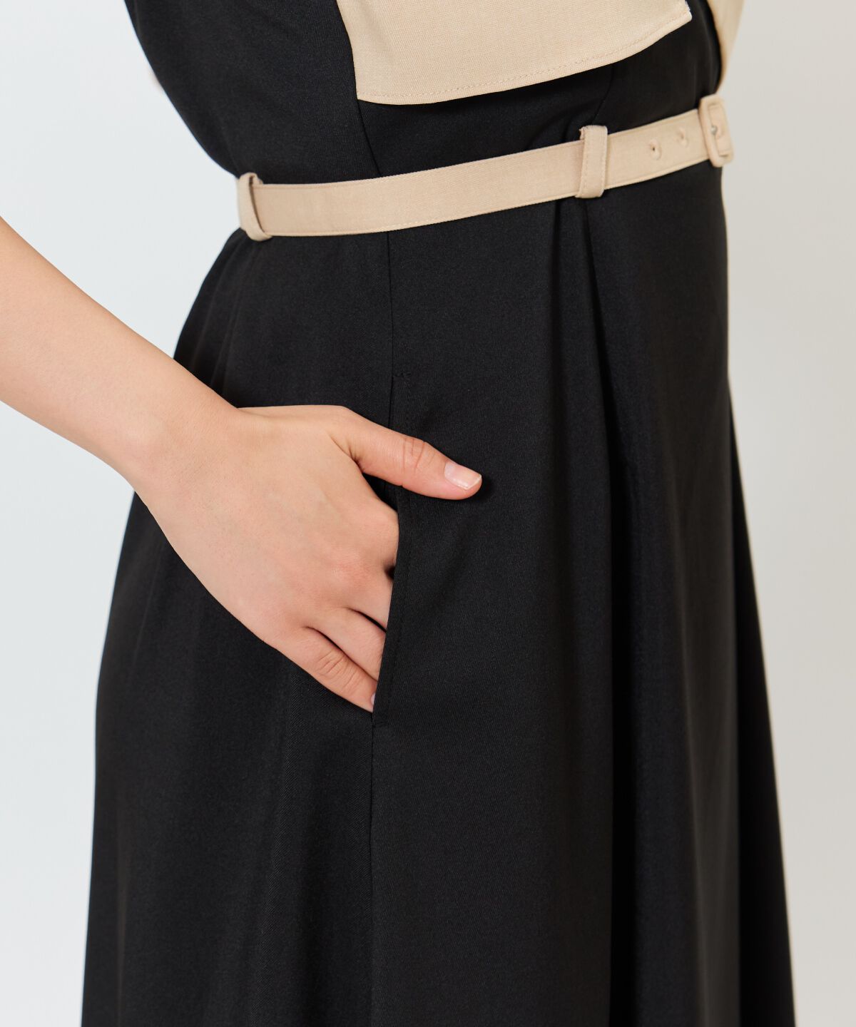 アンドクチュール「バイカラーデザインジャンスカ」|ジャンパースカート|