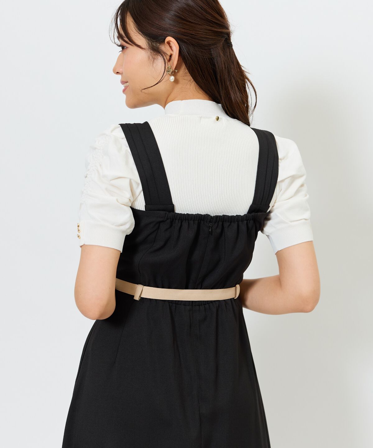 アンドクチュール「バイカラーデザインジャンスカ」|ジャンパースカート|