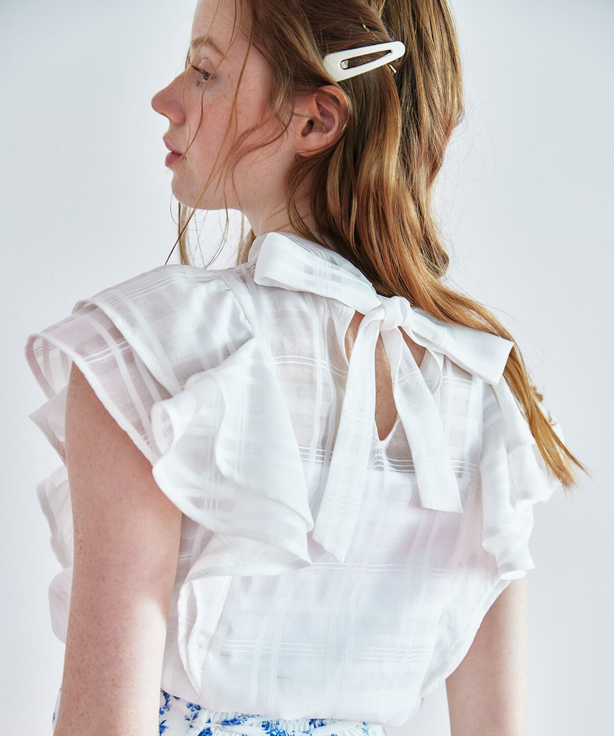 REDYAZEL「シアーチェックブラウス」|シャツ・ブラウス|オフ