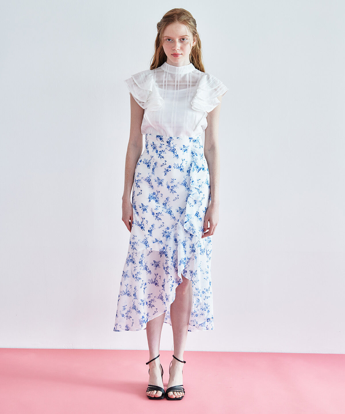 REDYAZEL「シアーチェックブラウス」|シャツ・ブラウス|