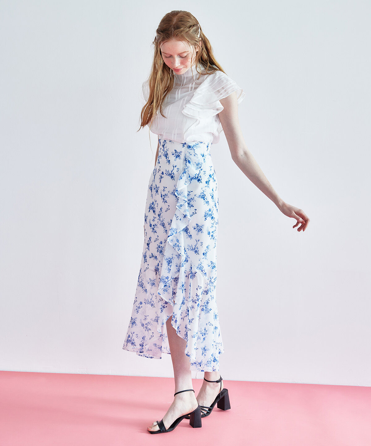 REDYAZEL「シアーチェックブラウス」|シャツ・ブラウス|