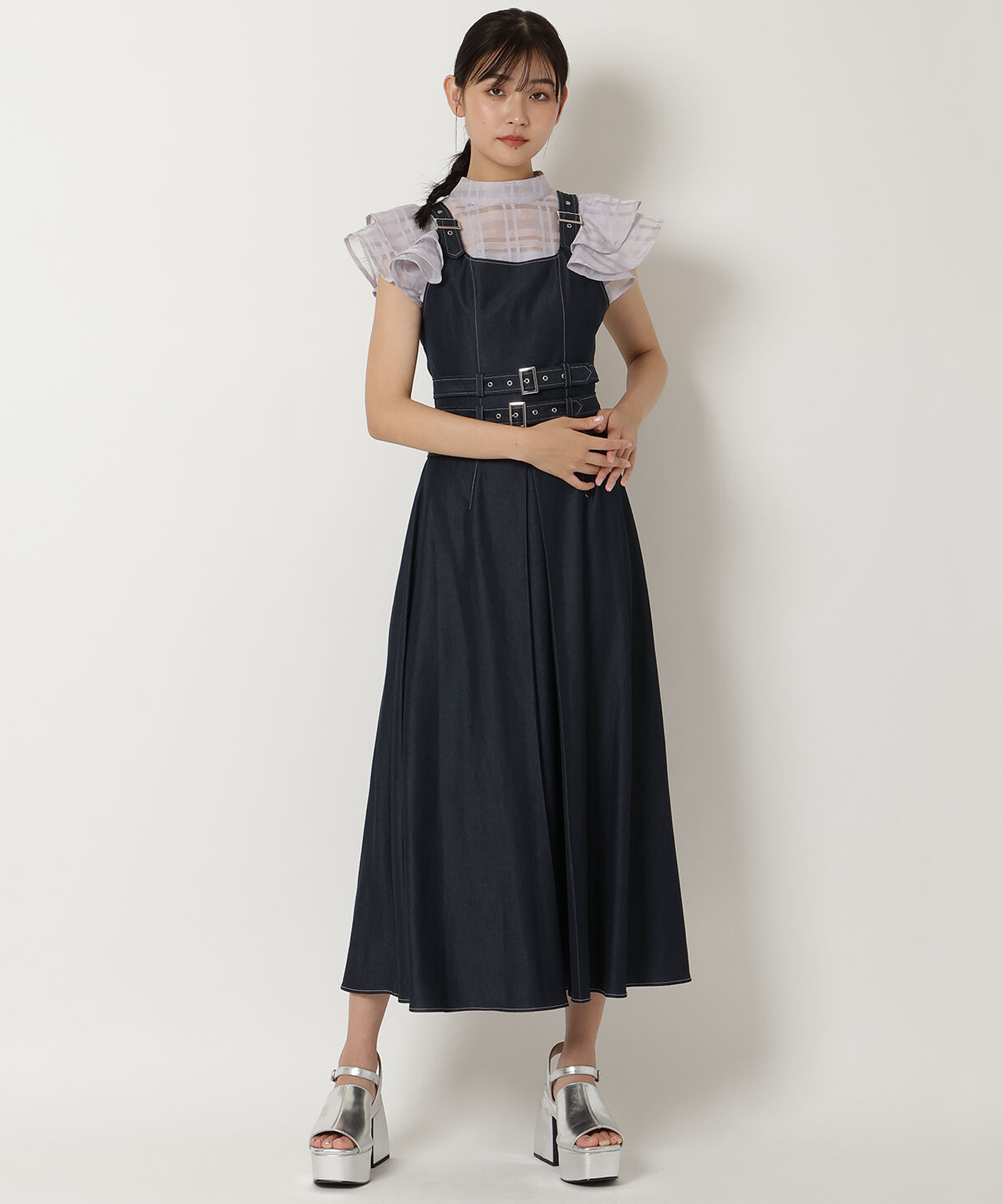 REDYAZEL「シアーチェックブラウス」|シャツ・ブラウス|