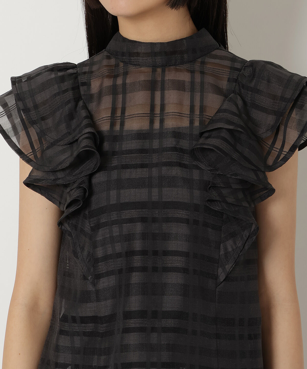 REDYAZEL「シアーチェックブラウス」|シャツ・ブラウス|
