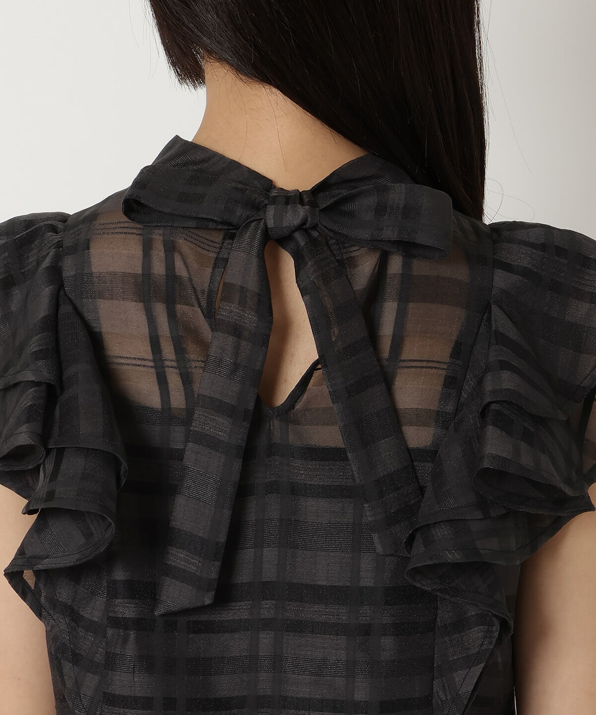 REDYAZEL「シアーチェックブラウス」|シャツ・ブラウス|