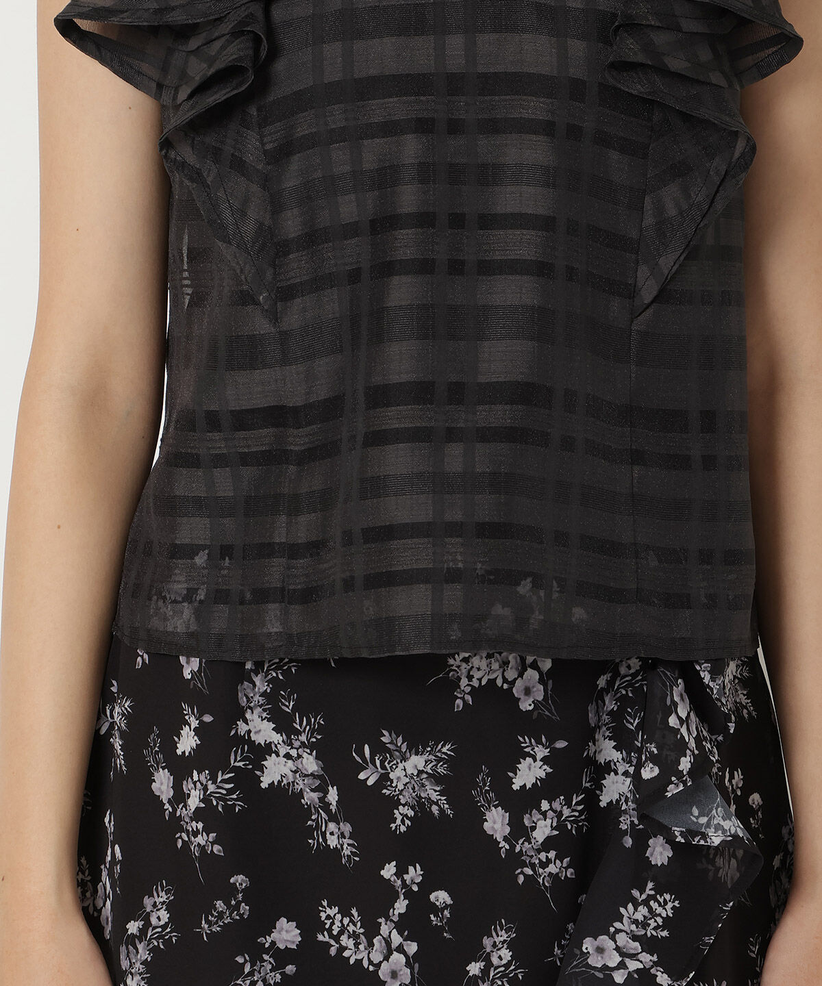 REDYAZEL「シアーチェックブラウス」|シャツ・ブラウス|