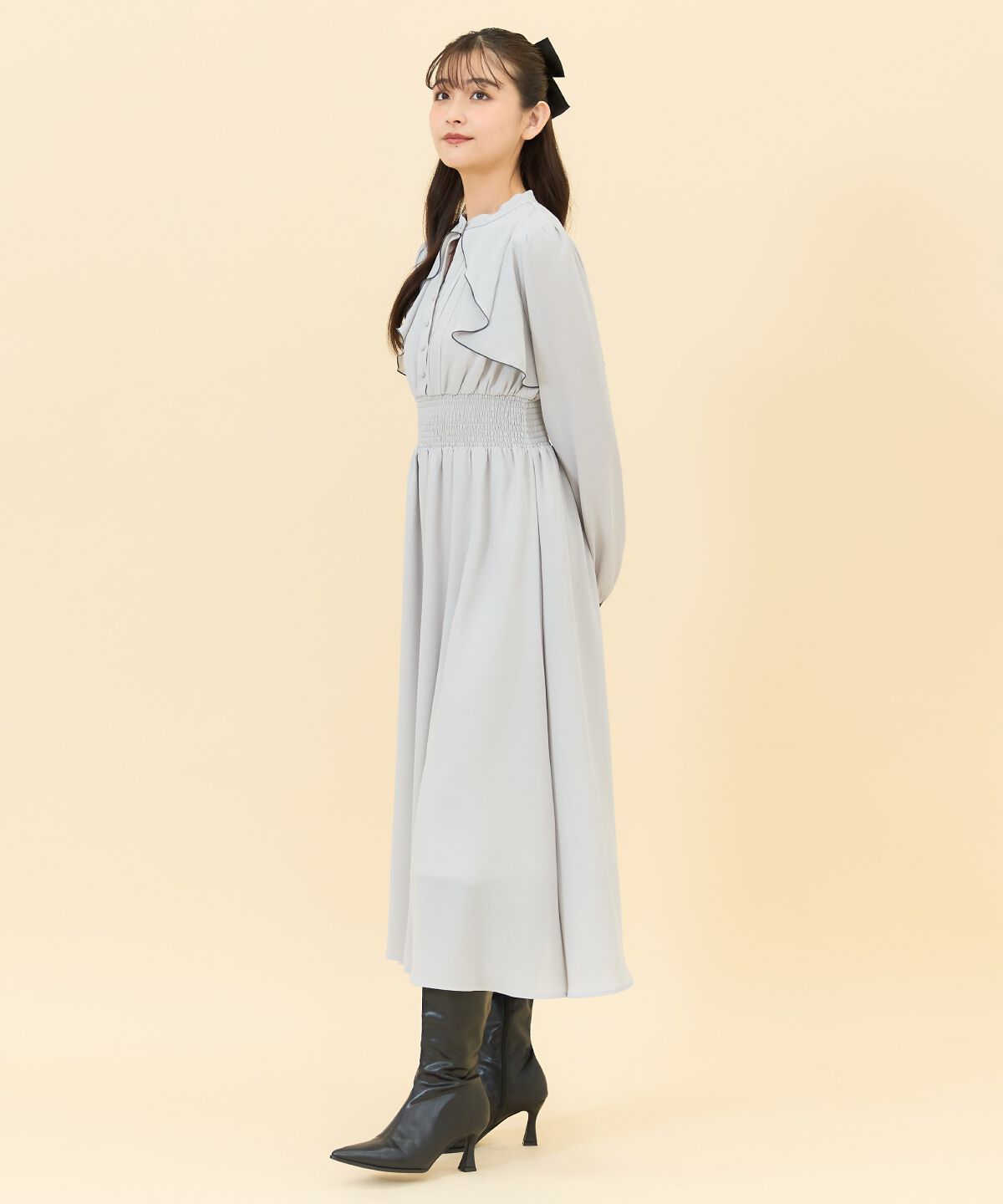 REDYAZEL「バイカラーメロウデザインワンピース」|ワンピース|