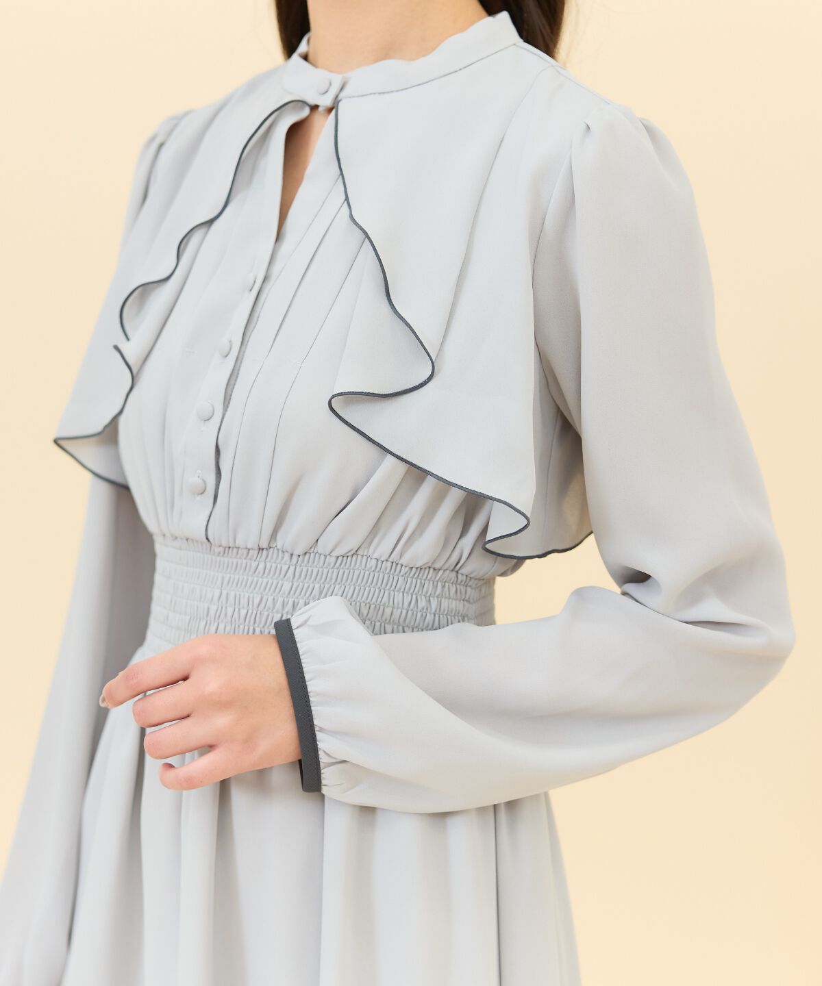 REDYAZEL「バイカラーメロウデザインワンピース」|ワンピース|