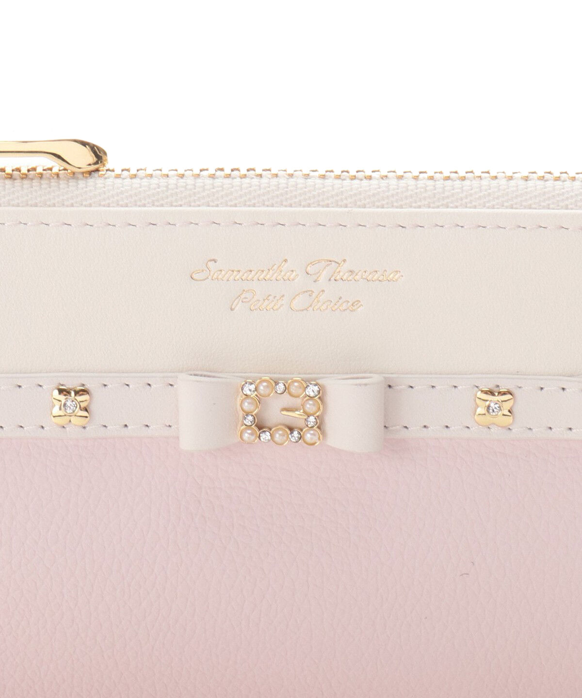 Samantha Thavasa Petit Choice「パールストーンリボンベルトマルチパスケース」|コインケース|