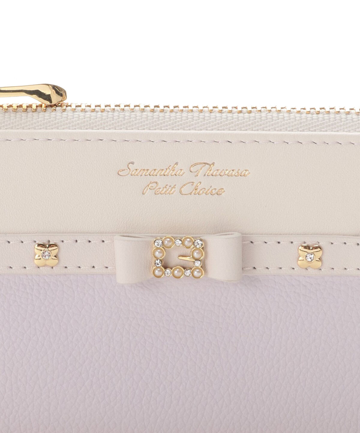 Samantha Thavasa Petit Choice「パールストーンリボンベルトマルチパスケース」|コインケース|