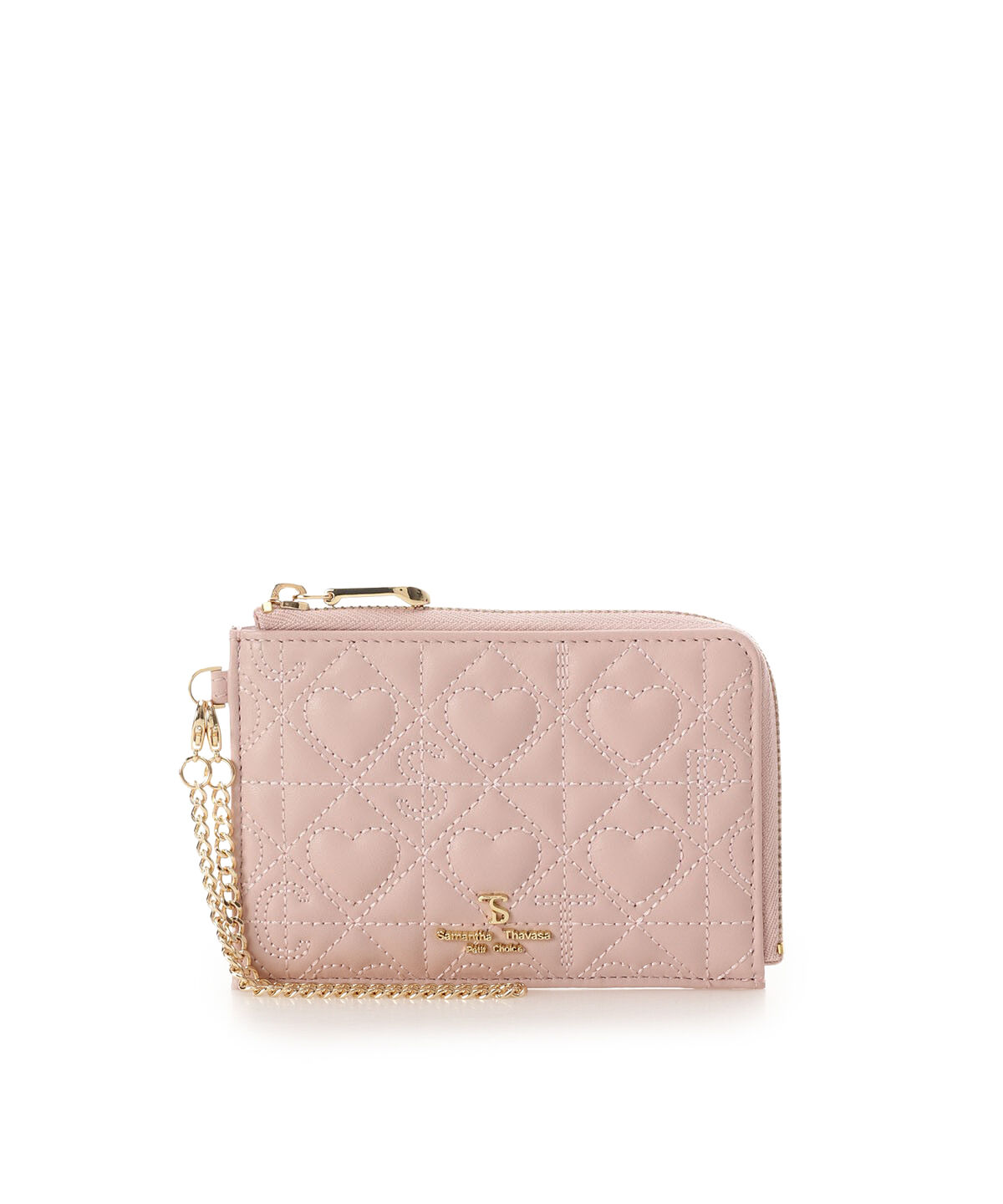 Samantha Thavasa Petit Choice「ハートキルティング フラグメントケース」|名刺入れ・カードケース|ピンク
